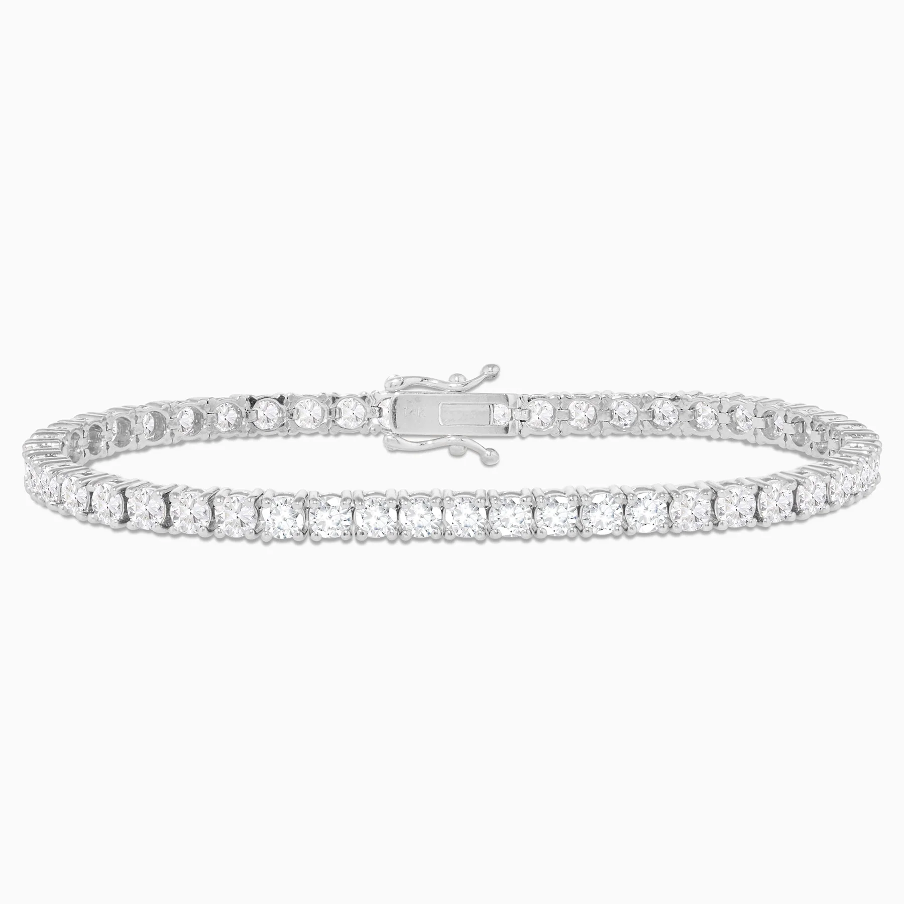 7.04 Carats Natural Diamond Tennis Bracelet