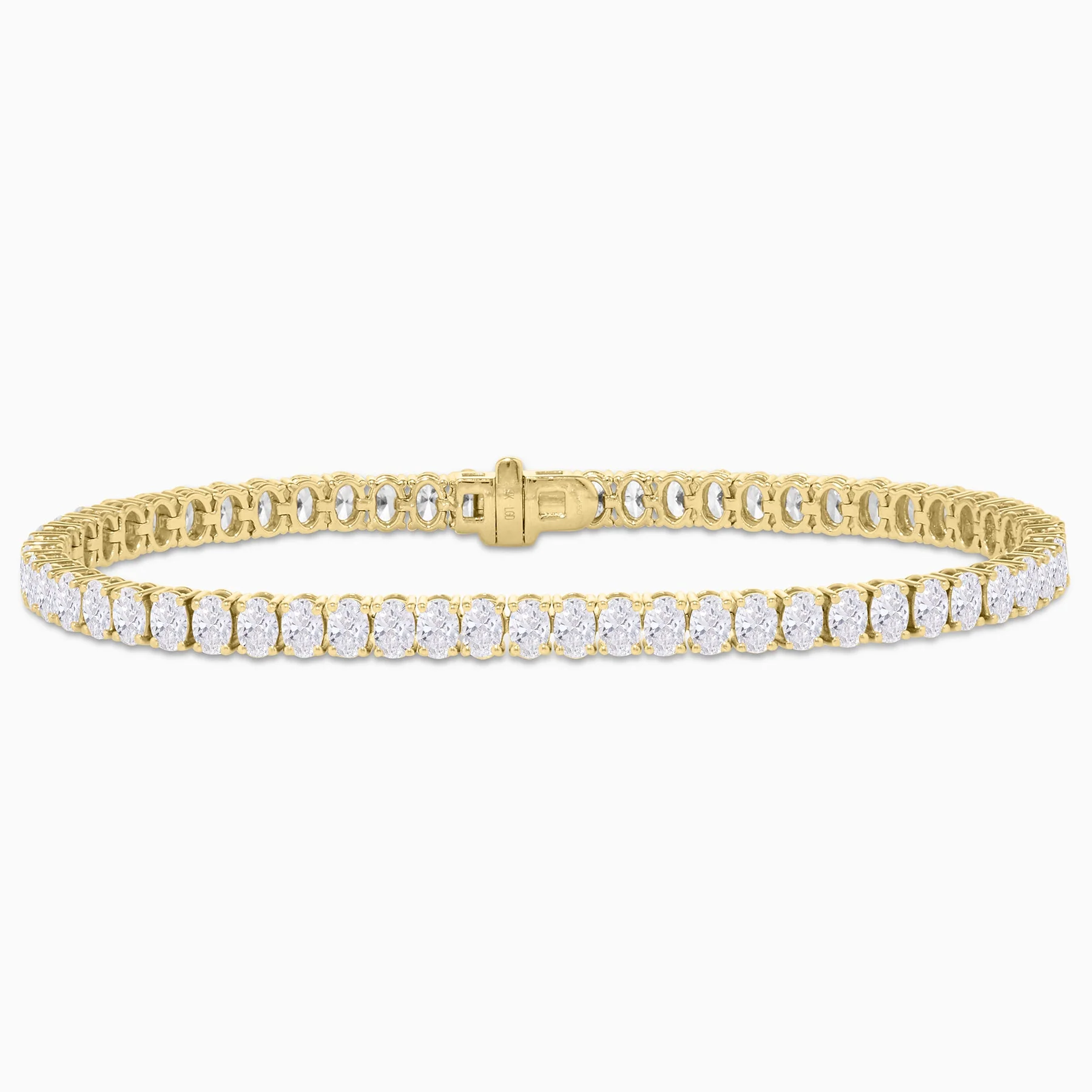 7.09 Carats Lab Grown Oval Diamond Tennis Bracelet