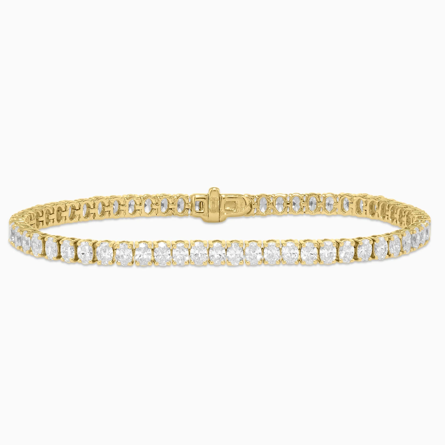 7.26 Carats Lab Grown Oval Diamond Tennis Bracelet