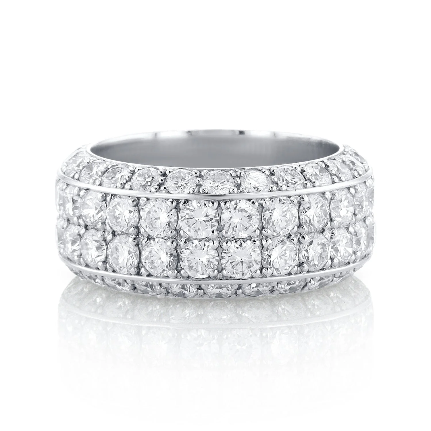 8.36 Carat Pave Lab Grown Diamond Men's Eternity Band in Platinum - Image 2