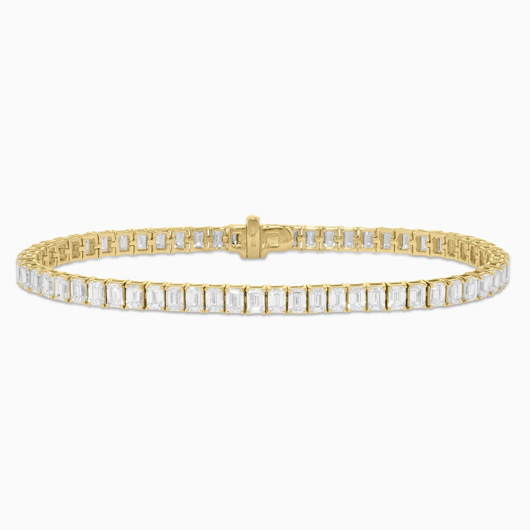 8.53 Carat Lab Grown Emerald Diamond Tennis Bracelet