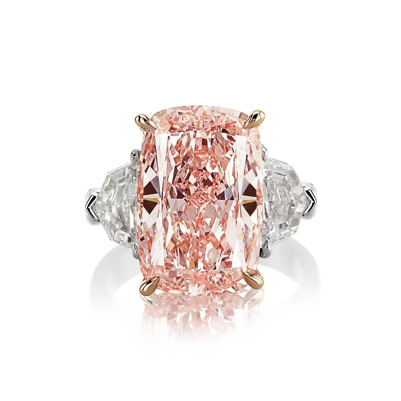 10.33 Carats Fancy Pink Lab Grown Diamond Engagement Ring