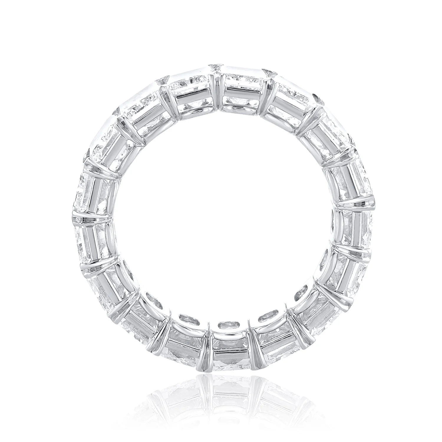 8.76 TW Radiant Cut Diamond Platinum Eternity Band - Image 3