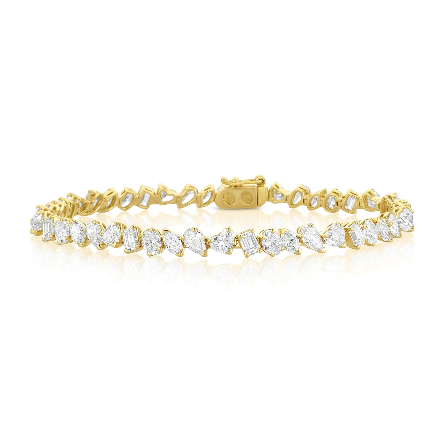 9.15 Carat Mixed Fancy Shape Diamond Bracelet