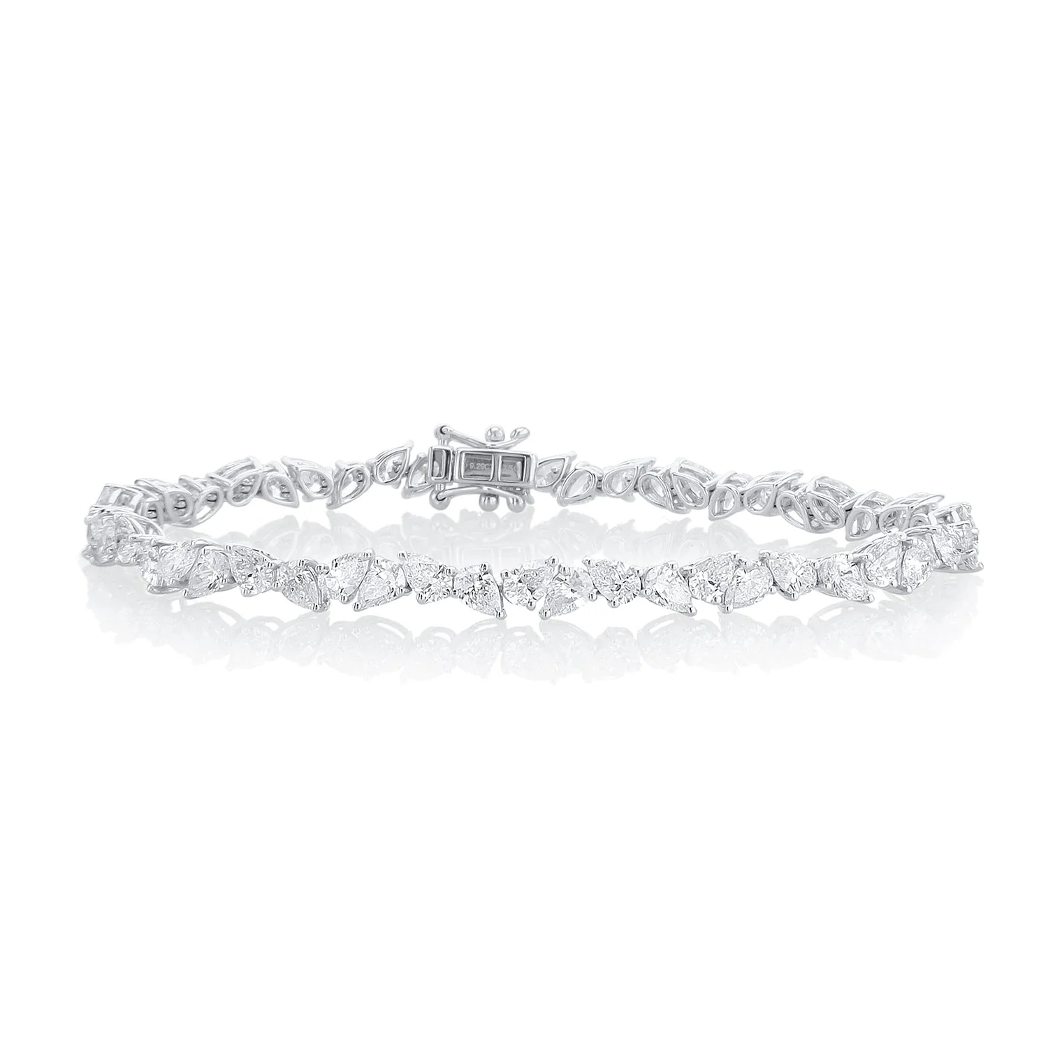 9.30 Carat Pear Shaped Diamond Bracelet
