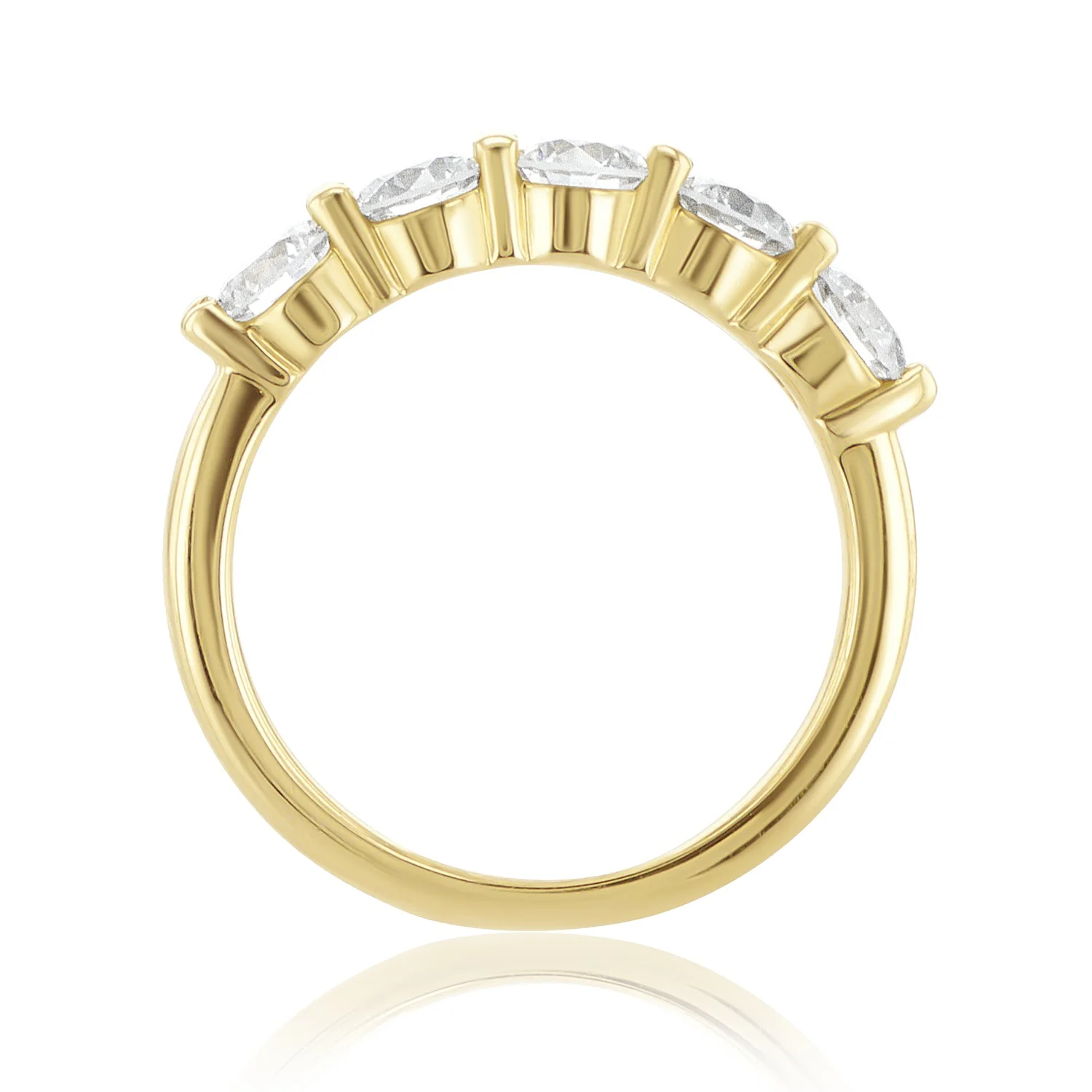 1.37 Carat Lab Grown Diamond Band in 14k Yellow Gold - Image 3