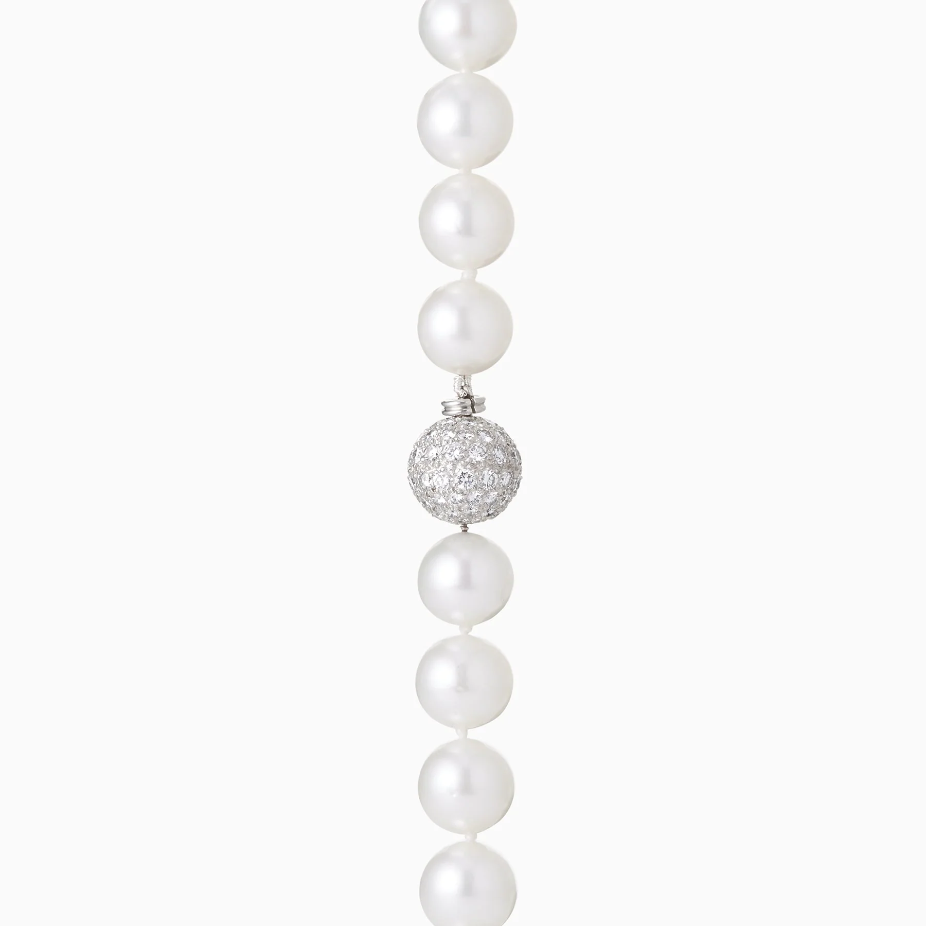 Natural South Sea White Pearl Necklace - Image 3