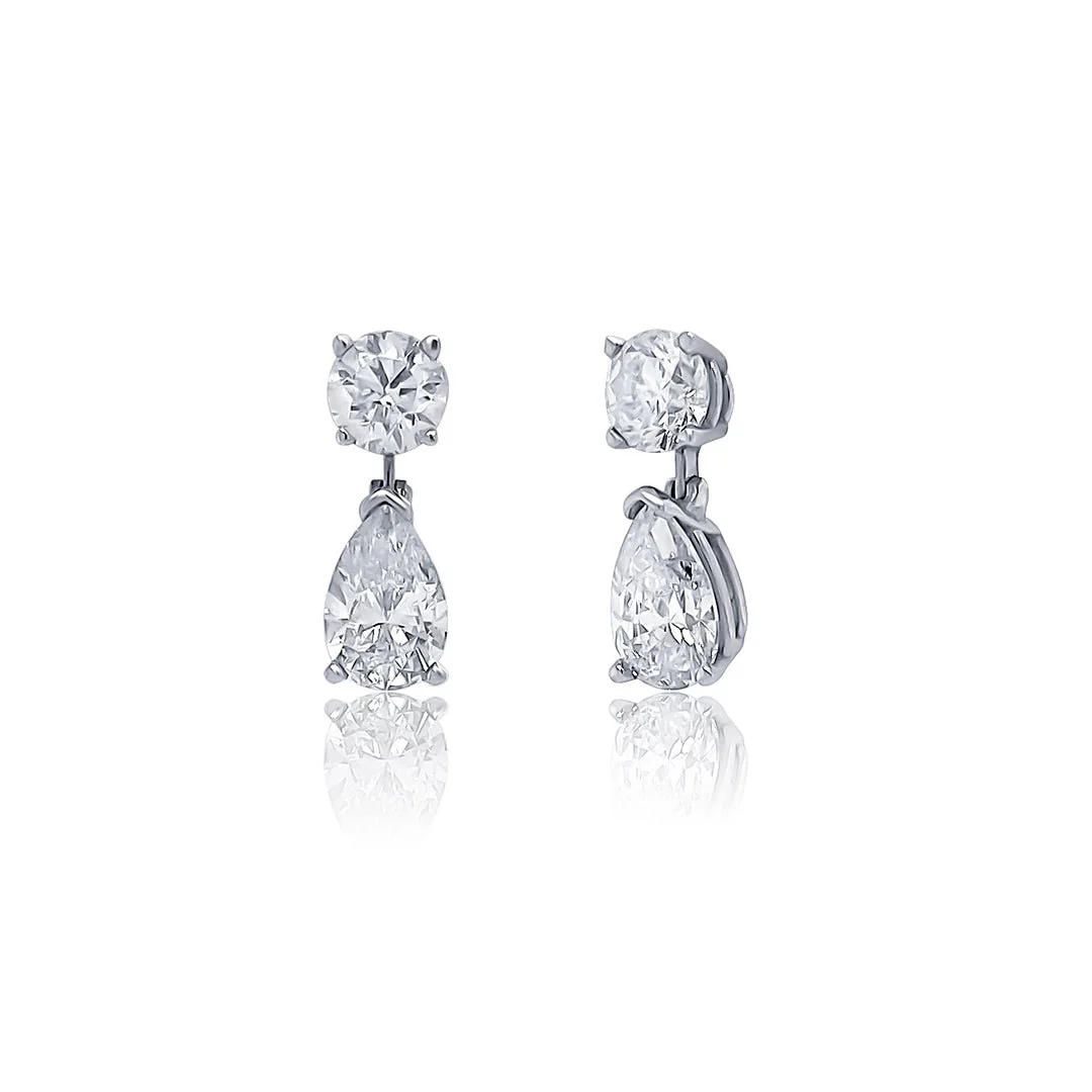 2.84 Carats Natural Diamond Drop Earrings