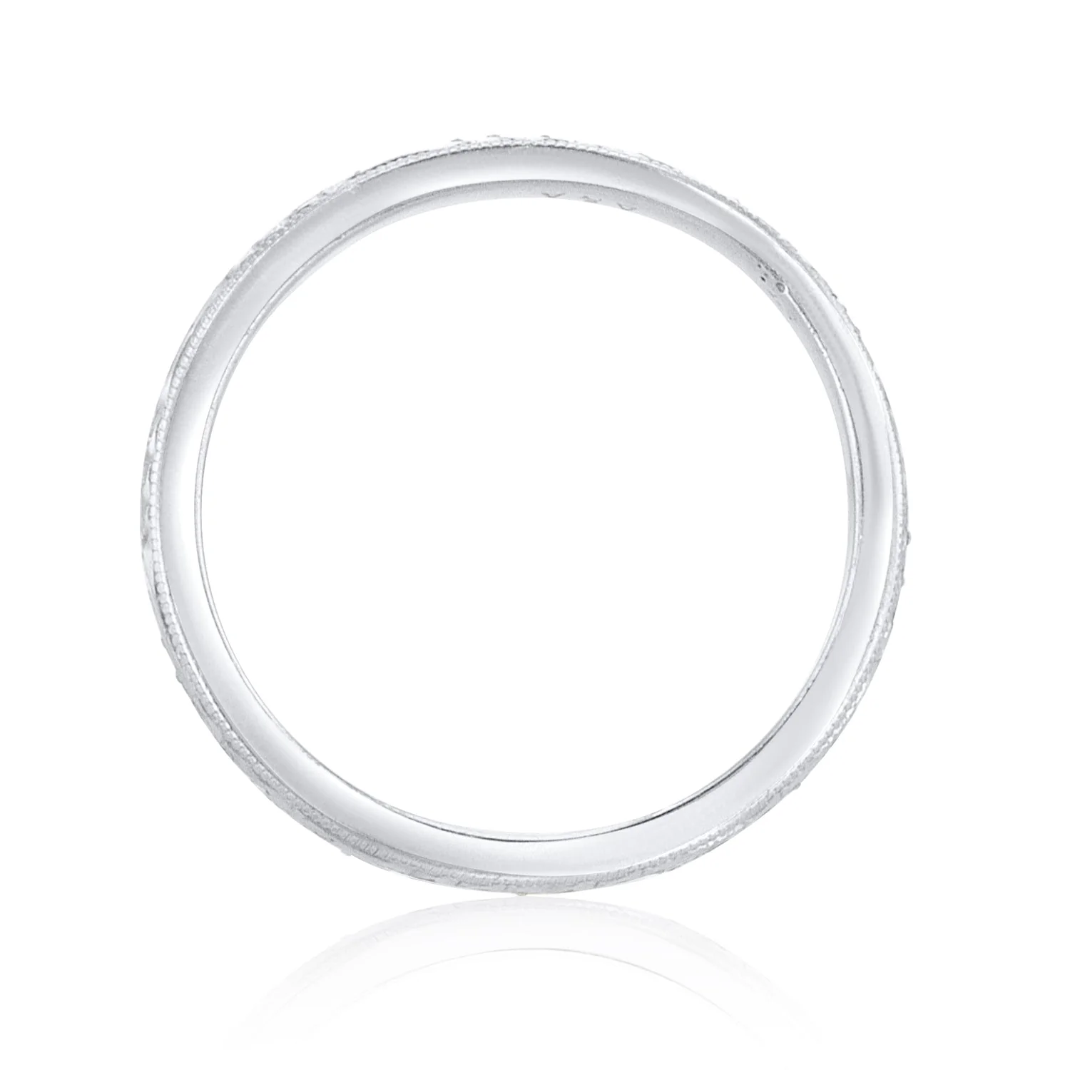Milgrain Scroll Band in Platinum - Image 3